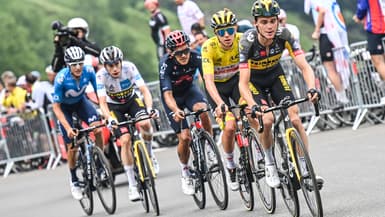 Sepp Kuss, Tadej Pogacar, Richard Carapaz, Jonas Vingegard et Enric Mas