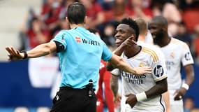Vinicius face à Osasuna en Liga, le 16 mars 2024.