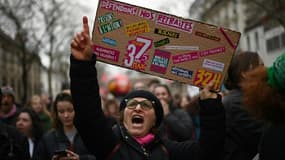 Des manifestants contre la réforme des retraites à Paris, le 11 mars 2023 (illustration)