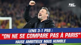 Lens 3-1 PSG : "On ne se compare pas à Paris", Haise ambitieux mais humble