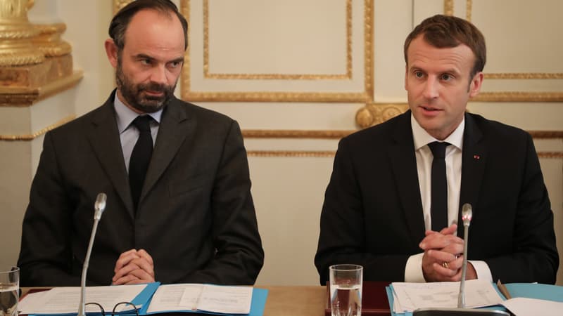 Edouard Philippe et Emmanuel Macron, en octobre 2017. 