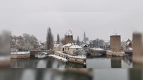 De la neige à Strasbourg en décembre 2022