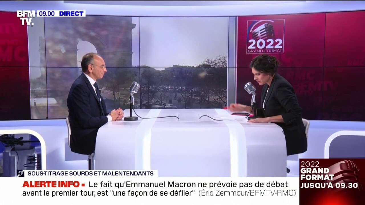 L'intégrale de l'Interview "2022 Grand Format" d'Eric Zemmour face à Apolline de Malherbe
