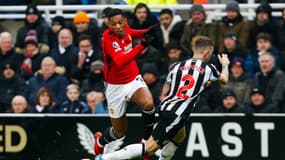 L'attaquant de Manchester United Anthony Martial face à Newcastle
