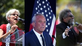 De gauche à droite, Jill Stein, Robert F. Kennedy Jr et Colen West.