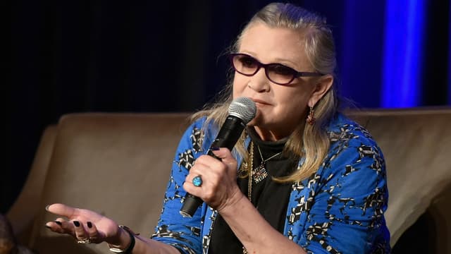 L'actrice, écrivaine et scénariste américaine Carrie Fisher en 2016 au Comic Con.