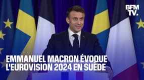 "Nous espérons le meilleur avec Slimane": Emmanuel Macron évoque l'Eurovision 2024 lors de son discours en Suède 