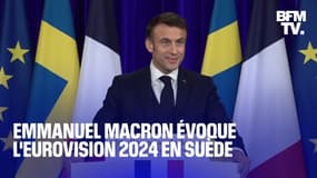 "Nous espérons le meilleur avec Slimane": Emmanuel Macron évoque l'Eurovision 2024 lors de son discours en Suède 