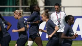 Un entraînement des Bleues sous les ordres de Corinne Diacre, le 6 juin 2019