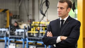 Emmanuel Macron, lors de sa visite à l'usine Renault de Maubeuge en novembre 2018