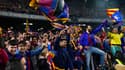 Des supporters du Barça au Camp Nou en mars 2023