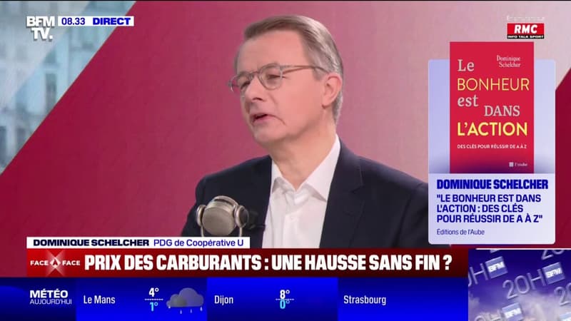 Hausse du prix du carburant: On la voit, mais elle ne m'inquiète pas plus que ça, indique Dominique Schelcher (Coopérative U)