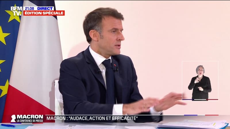 Emmanuel Macron assure que le gouvernement va 