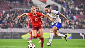 Cindy Caputo et Lia Walti lors de Suisse-France le 29 octobre 2024