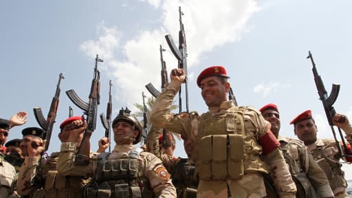 Les troupes irakiennes, ici le 13 juin à Bagdad, se préparent à la contre-offensive contre les rebelles jihadistes.