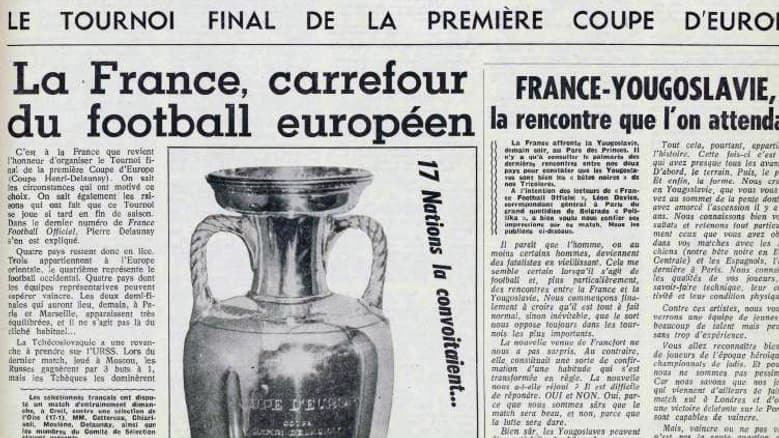La Une de France Football Officiel, organe officiel de la FFF, à la veille de l'ouverture de la phase finale de l'Euro 1960