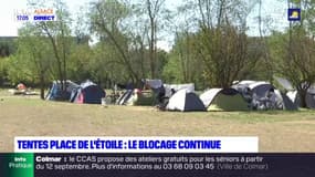Strasbourg: une centaine de personnes vivent toujours dans des tentes, place de l'Etoile