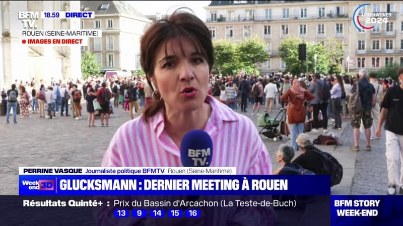 Législatives: dernier meeting de campagne de Raphaël Glucksmann à Rouen