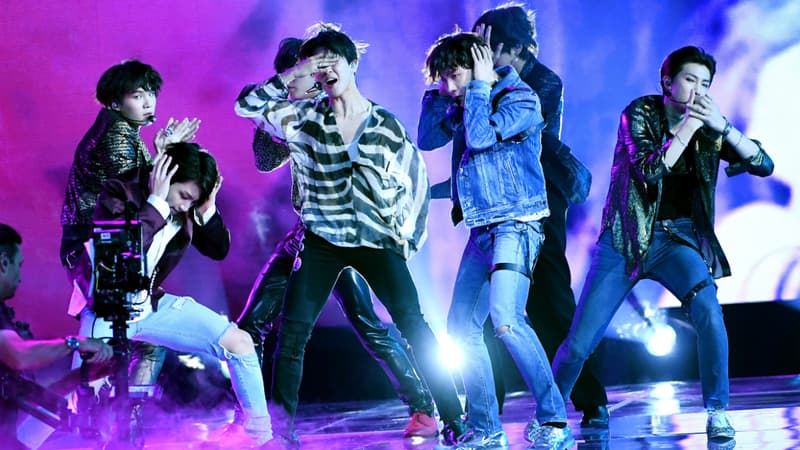 Le groupe BTS en concert à Los Angeles en janvier 2020.