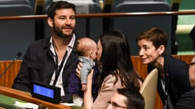 Jacinda Ardern est venue accompagnée de sa fille de trois mois et de son compagnon à un sommet de l'ONU à New York.