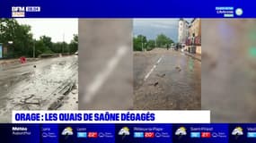 Orages à Lyon: la circulation a repris sur les quais de Saône