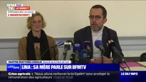 Disparition Lina: "Nous saluons le travail des enquêteurs, de longue haleine, pour retrouver Lina" indique maître Airoldi, avocat de la mère de Lina