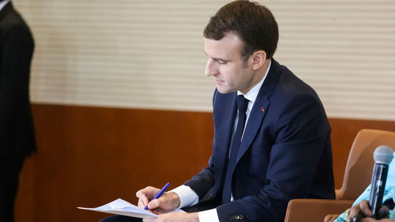 Emmanuel Macron à N'Djamena (Tchad) le 23 décembre 2018