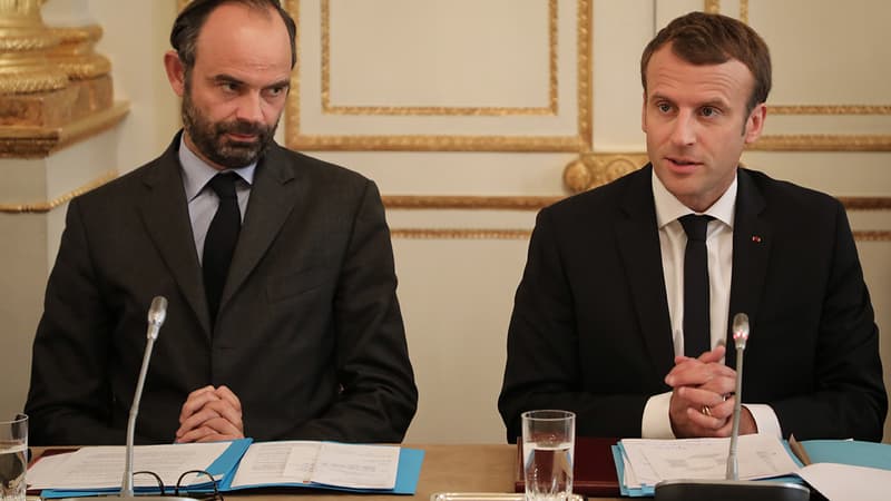 Edouard Philippe et Emmanuel Macron à Paris, le 30 octobre 2017.