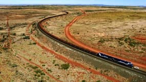 Un train de BHP en Australie, image d'illustration.