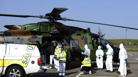 Un hélicoptère NH90 à l'hôpital de Mercy à Metz, le 28 mars 2020