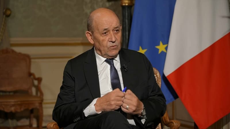 Jean-Yves Le Drian le 28 février 2022 sur BFMTV.