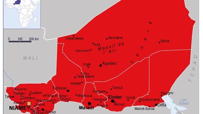 La carte du Niger sur le site du ministère. 