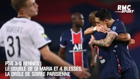 PSG 3-0 Rennes : Le doublé de Di Maria et 4 blessés, la drôle de soirée parisienne