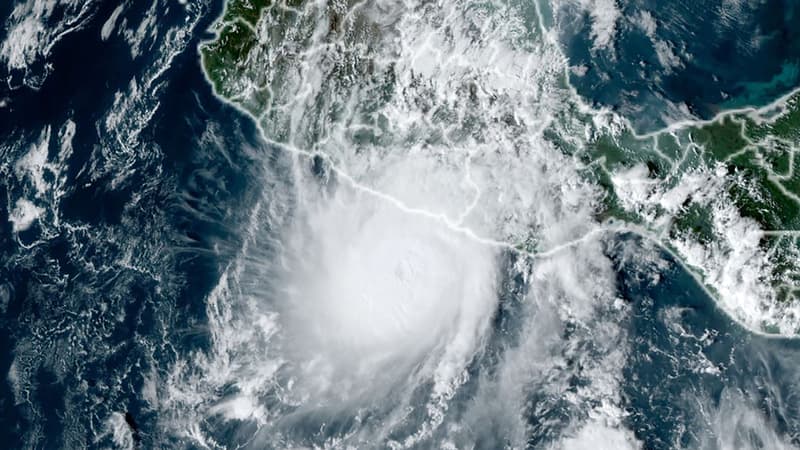L'ouragan Otis s'approchant du Mexique le 24 octobre 2023