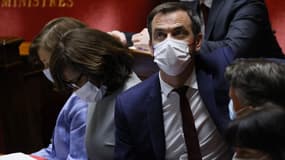 Le ministre de la Santé Olivier Véran à l'Assemblée nationale lors des débats autour du projet de loi sanitaire le 20 juillet 2021.