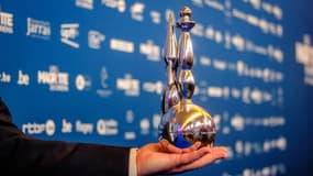 Photo prise lors de la 14e édition de la cérémonie de remise des prix du cinéma "Magritte du Cinéma", samedi 22 février 2025, à Bruxelles. Les prix récompensent des films de producteurs belges francophones. 