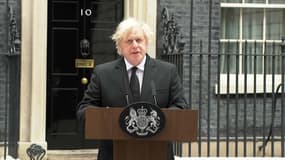 Boris Johnson rend hommage au prince Philip, le 9 avril 2021.