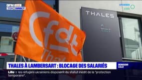 Lambersart: blocage des salariés de Thales pour demander une hausse des salaires