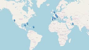 La carte des vacances des Bleus.