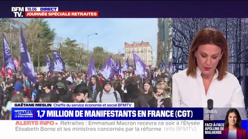 Retraites: 1,7 million de manifestants en France, selon la CGT