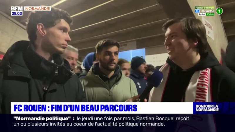 Coupe de France: déception pour les supporteurs du FC Rouen après la défaite face à Valenciennes