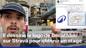 Pour obtenir un stage chez Decathlon, il dessine le logo de la marque sur Strava 