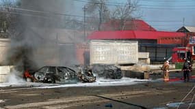 A Karaboulak, une ville située à une vingtaine de kilomètres de la capitale de la république russe d'Ingouchie, où un kamikaze a déclenché ses explosifs près d'un commissariat de police, faisant deux morts et un blessé parmi les policiers. /Photo prise le