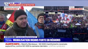 Retraites: 50.000 manifestants à Bordeaux ce mardi selon les syndicats