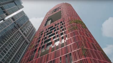 Cet immeuble se veut un îlot de verdure au coeur de Singapour.