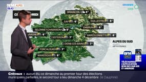 Météo Alpes du Sud: Quelques flocons de neige attendus cet après-midi dès 1100 mètres d'altitude, jusqu'à 6°C à Barcelonnette