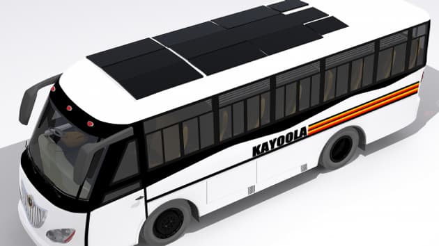 Modélisation du toit du bus solaire Kayoola Modélisation du toit du bus solaire Kayoola