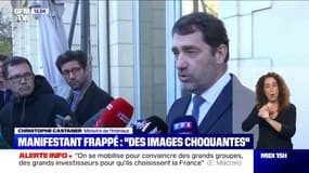 Violences sur un manifestant à terre: "Ce sont des images choquantes (...) Il faut que la vérité soit faite sur cet acte", selon Christophe Castaner