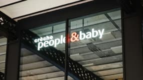 L'enseigne d'une crèche People&Baby à Paris, le 19 septembre 2024