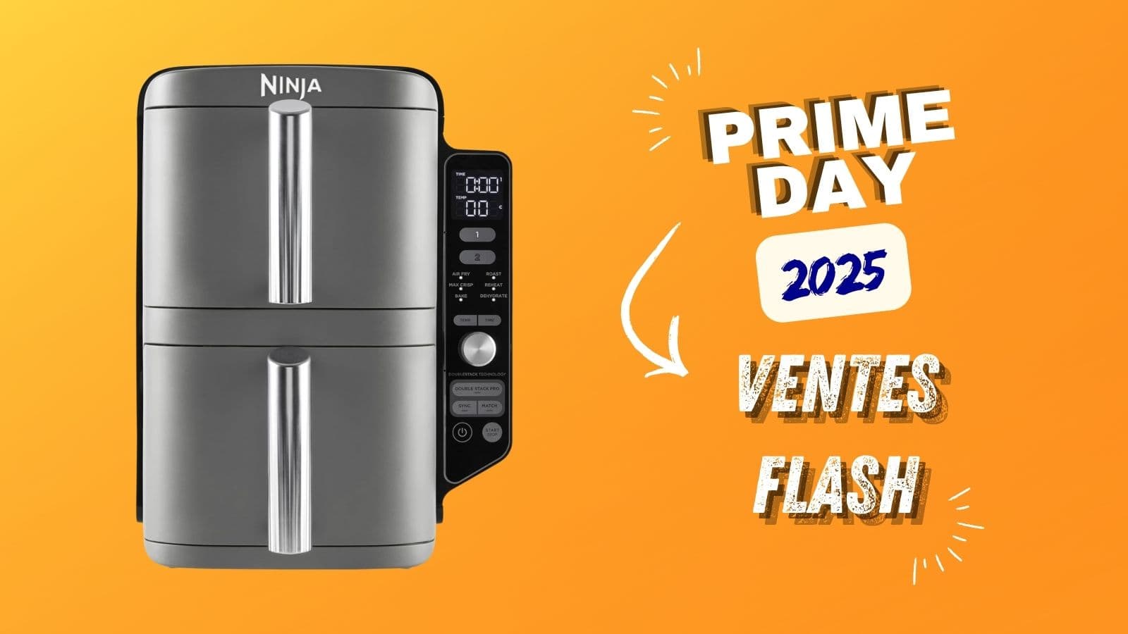 Airfryer Ninja 2 tiroirs à 184,99€ au lieu de 269,99€